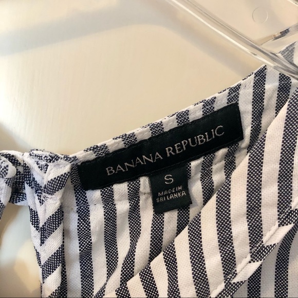 Banana Republic Striped Flutter Sleeve Top - Picture 4 of 8
